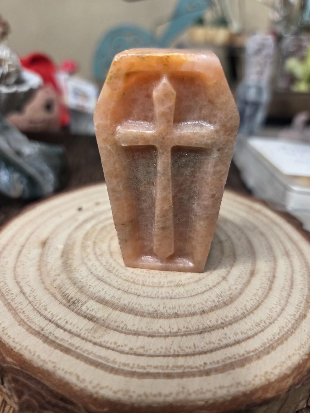 Sunstone Coffin With Skulls 2.5 In ( New Beginnings )